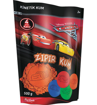 Kinetický písek v sáčku oranžový Cars 3