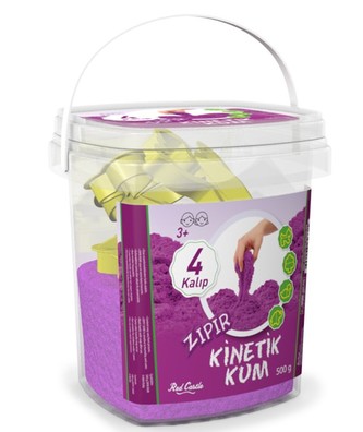 Kinetický písek v kyblíku fialový