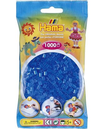 Průhledné modré korálky - 1000 ks MIDI