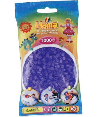 Průhledné fialové korálky - 1000 ks MIDI