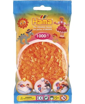 Neonové oranžové korálky - 1000 ks MIDI