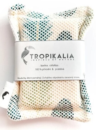 Tropikalia Kompostovatelná bavlněná houbička s přírodní celolózou (mini)