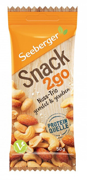 Seeberger Snack2go Pikantní pražená, jemně solená ořechová směs 50 g