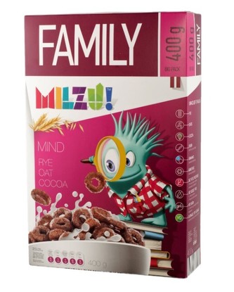 Milzu! Cereální kroužky s kakaem 400 g
