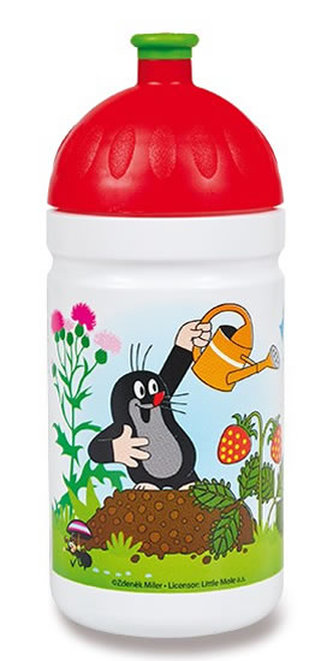 R&B Zdravá lahev 0,5 l Krtek a jahody červená