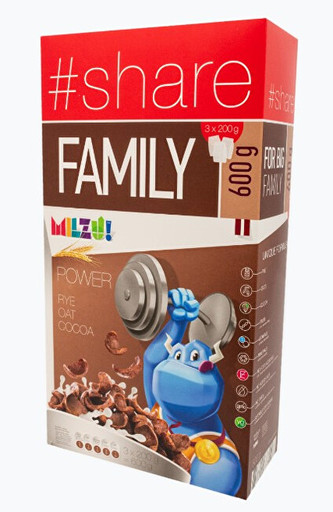 Milzu! Cereální lupínky s kakaem 600 g