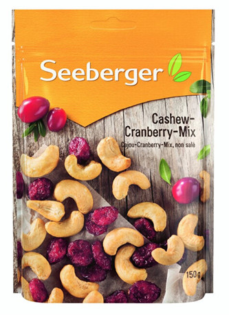 Seeberger Kešu - brusinkový mix 150 g
