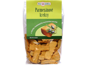 Bio nebio s. r. o. Bio Parmezánové krekry s EP olivovým olejem 130g