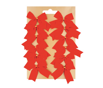 Mašle dekorační červená 5cm, 12ks 18024