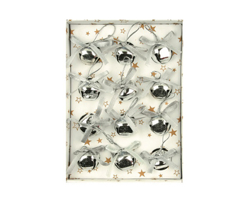 Dekorace vánoční - Rolničky stříbrné, v krabičce