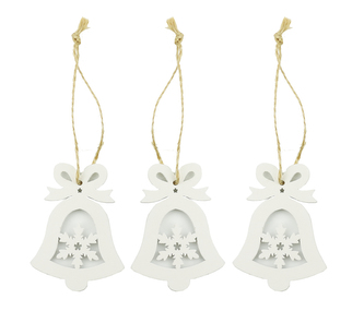 Dekorace vánoční k zavěšení - Zvonky 7cm, 6ks