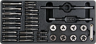 Vložka do zásuvky - sada závitníků a kruhových závitových čelist