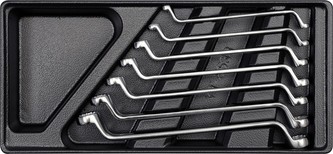 Vložka do zásuvky - klíče očkové ohnuté 6-19mm, 7ks