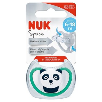 NUK Space dudlík 6-18 m panda 1 ks