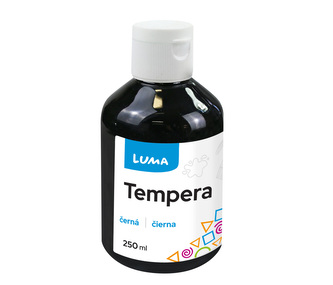 Barvy temperové LUMA 250ml černá Barvy temperové LUMA 250ml černá