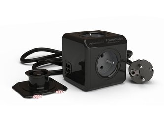 Zásuvka POWERCUBE EXTENDED USB s kabelem 3m BLACK