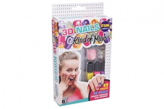 Nehtové studio 3D plast sada na nehty v krabičce 12x21x3,5cm