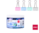Binder clip 25mm, 48ks \"BEZ NÁMAHY\" DELI E8554S