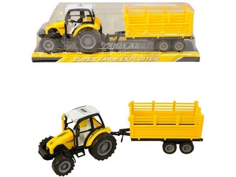 Traktor s vlečkou na setrvačník