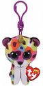 TY BOOS plyšový přívěsek GISELLE 8,5 Cm - Duhový leopard
