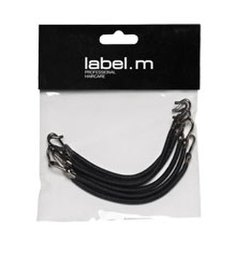 label.m Bungee Hook Black (6)/Gumička s háčky na obou stranách 6ks černá