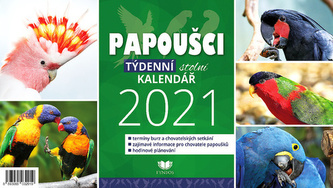Kalendář 2021 Papoušci - týdenní stolní