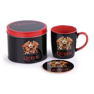Dárkový set Queen (hrnek + podtácek) v plechovce