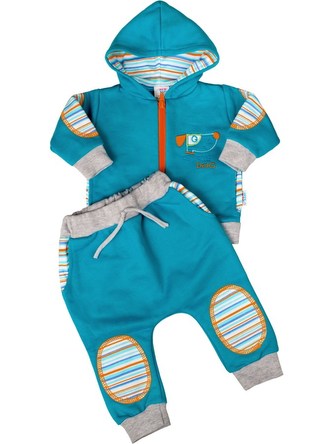 2-dílná soupravička New Baby Puppik 2 tyrkysová - velikost 86 (12-18m)