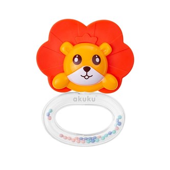 Silikonové kousátko s chrastítkem  Akuku Lev
