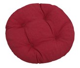 Sedák LADA kulatý prošívaný - vínová Uni s efektem režného materiálu - průměr 40 cm