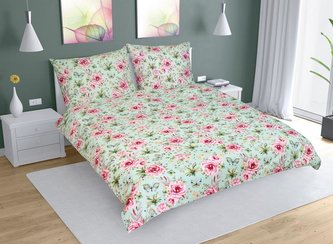 Povlečení bavlna na dvoudeku - sv.zelená louka - 1x 200x200, 2ks 70x90 cm