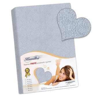 Prostěradlo froté - šedá - 120x200 cm