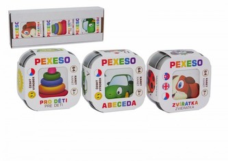 Pexeso 3ks Abeceda, Zvířátka, Pro děti společenská hra v krabičce 8x21x4cm Hmaťák Pexeso 3ks Abeceda, Zvířátka, Pro děti společenská hra v krabičce 8x21x4cm Hmaťák