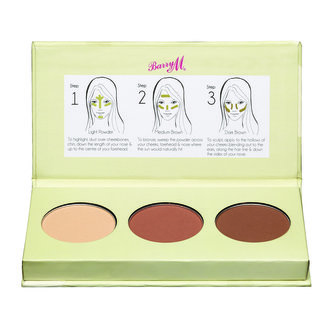 Barry M Flawless Pudr Chisel Cheeks 2,5 g Light - Medium Contour Kit pro ženy