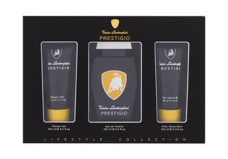 Lamborghini Prestigio toaletní voda 125 ml + sprchový gel 100 ml + balzám po holení 100 ml