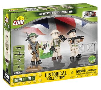 Stavebnice COBI - 3 figurky s doplňky Britská armáda, 25 kostek