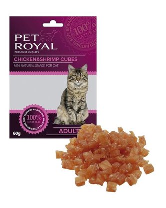 Pet Royal Cat kostky kure a kreveta 60g