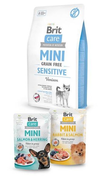 BONUS Brit Care Mini Grain Free Sensitive 2kg+2x pouch 85g