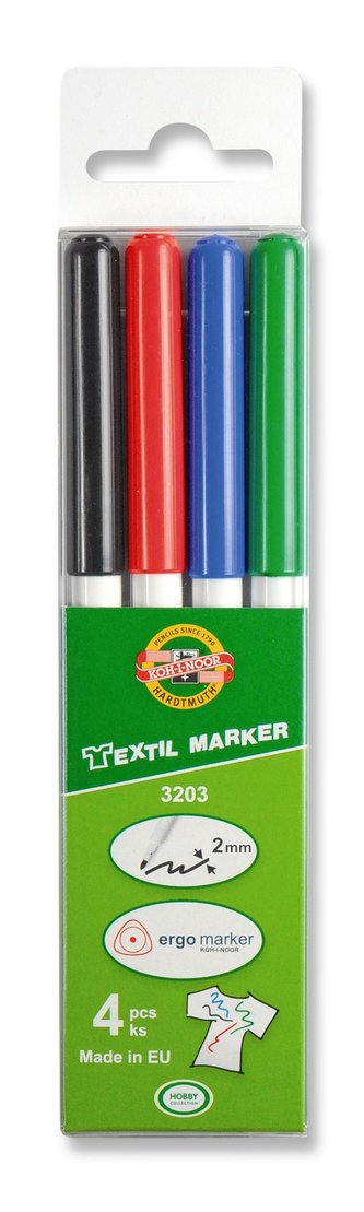 Koh-i-noor značkovač na textil set 4ks Koh-i-noor značkovač na textil set 4ks