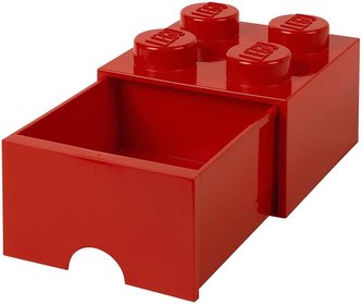 LEGO úložný box 4 s šuplíkem Red