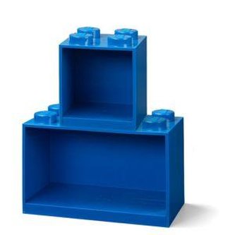 LEGO Brick závěsné police, set 2 ks Blue