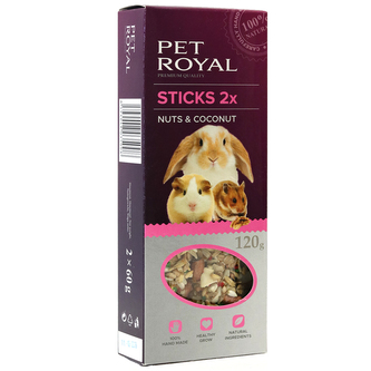Pet Royal stick Hlodavec orech-kokos 2ks