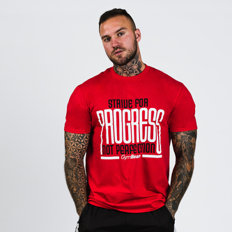 Tričko Progress Red - GymBeam - Velikost XXL