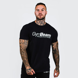 Tričko Make Muscles Black - GymBeam - Velikost XXL