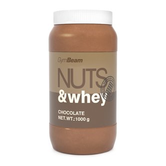Proteinové arašídové máslo Nuts & Whey 1000 g - GymBeam - slaný karamel