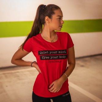 Dámské tričko Quiet Red - GymBeam - Velikost XL