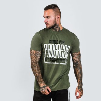 Tričko Progress Military Green - GymBeam - Velikost XL