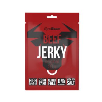 Sušené maso Beef Jerky - GymBeam - barbecue - 50 g