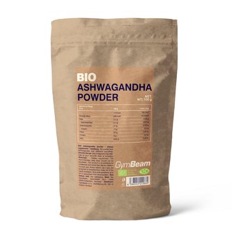 BIO Ashwagandha prášek - GymBeam - 100 g