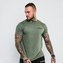 Tričko Basic Heather Military - GymBeam - Velikost L